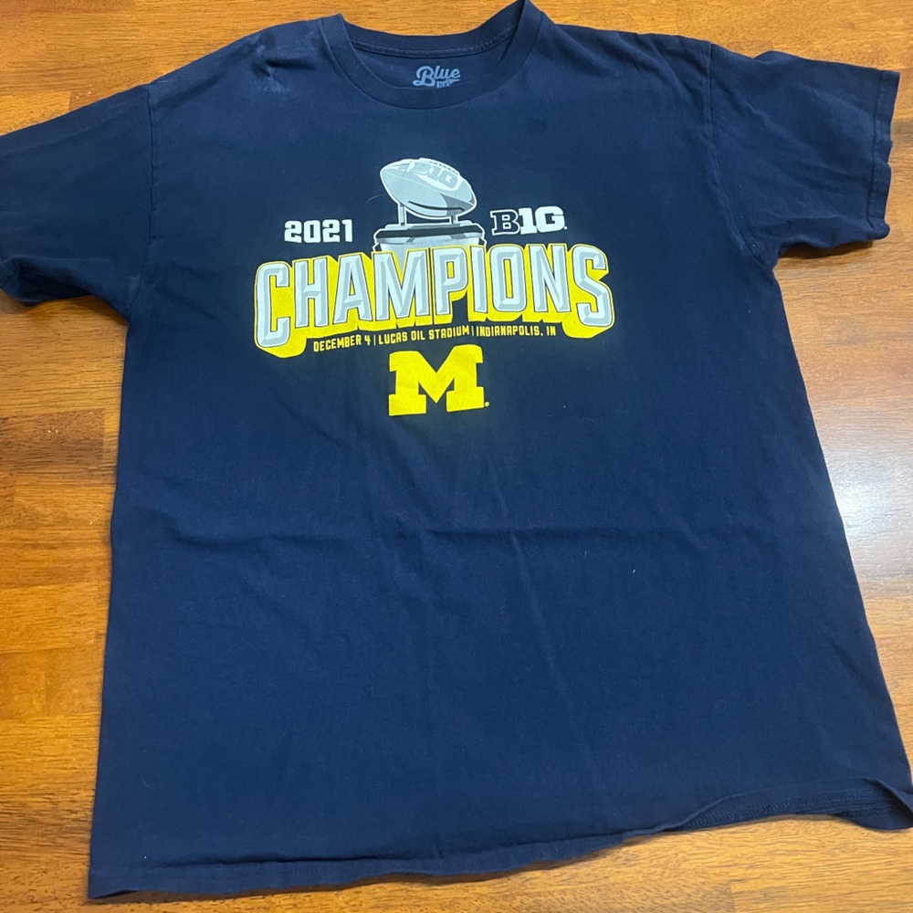 Large Michigan 2021 B1G Championship T Shirt
